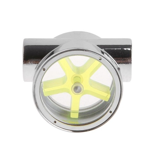 PC Water Cooling 2 Way G1/4 Thread Office PC Easy Install Polished Flow Meter - Afbeelding 4 van 8