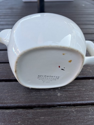 Midwinter Stylecraft Red Domino Milk Jug 1950s polka dot - Picture 3 of 3