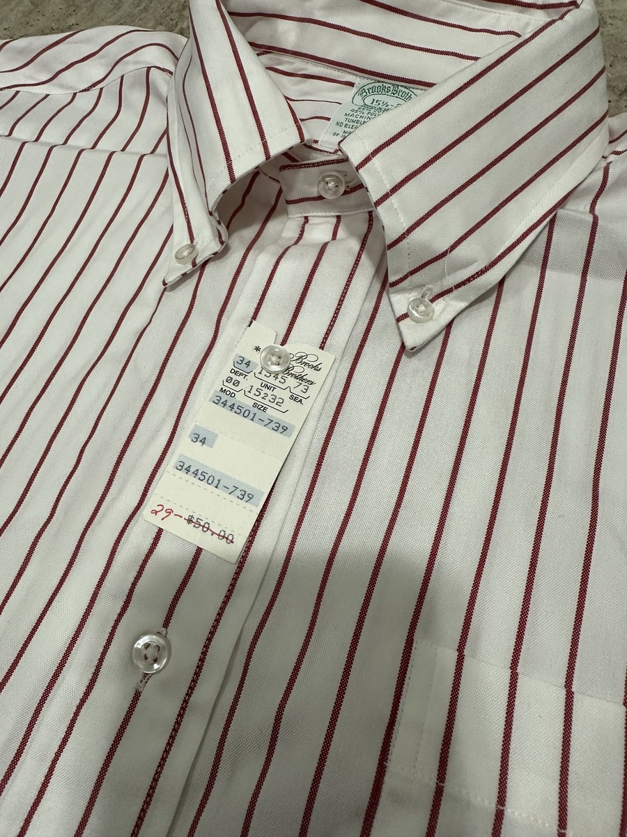 Vintage Brooks brothers makers shirt button up striped USA medium