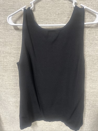 Women’s Dana Buchman Signature Black Square Neck Tank Size XL - Picture 3 of 3