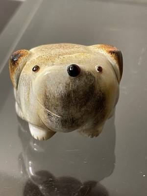 RARE Zuni Artist Ray Tsalate hand carved dog fetish - Signed