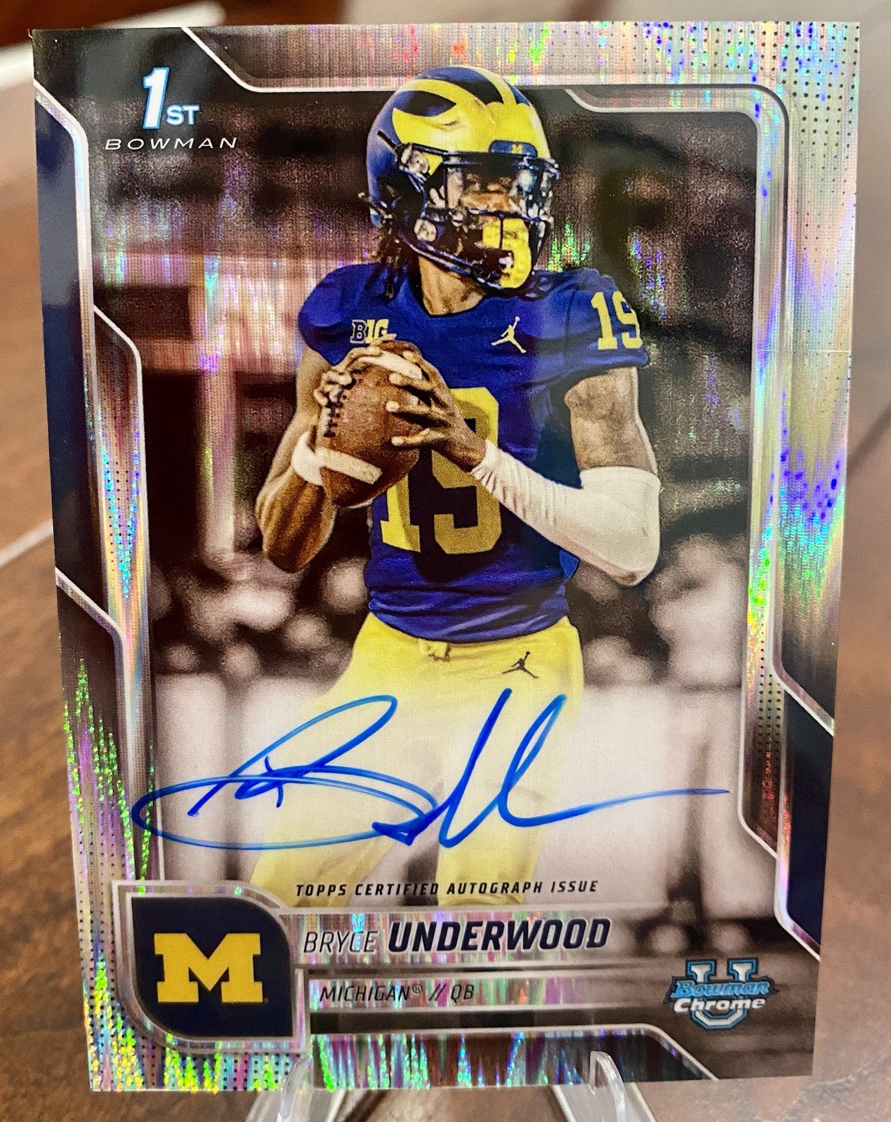 2025 Bowman U Chrome Bryce Underwood - 1st Bowman AUTO - Stealth Refractor