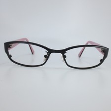 Coach HC 5007 Willow Eyeglasses Satin Black Pink Rectangular Frames 50-16-135