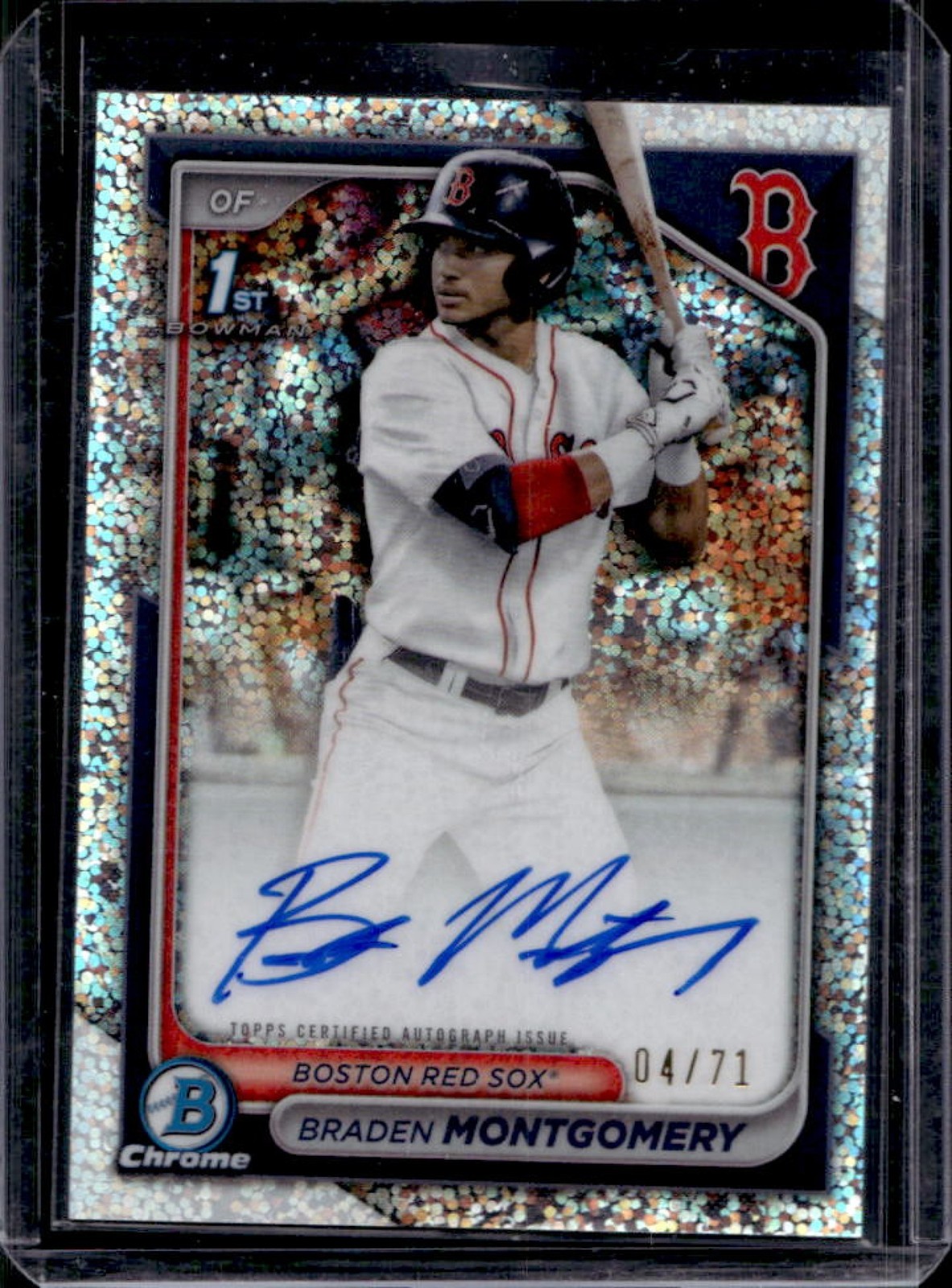 2024 Bowman Draft Braden Montgomery Chrome Auto Sparkles Refractor 1st #/71