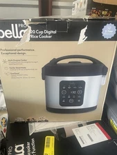 bella PRO - 20-Cup Digital Rice Cooker - Stainless Steel