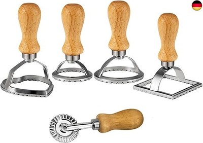 5 Stück Ravioli Ausstecher, Ravioli Former Cutter, Teigrädchen, R