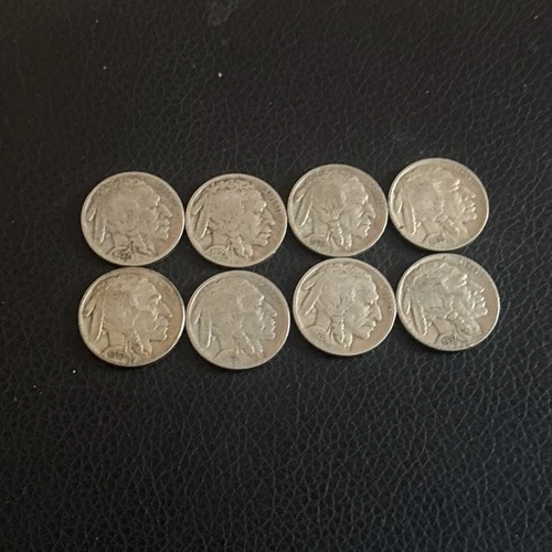Lot Of 8 Buffalo Nickels 1933-1937