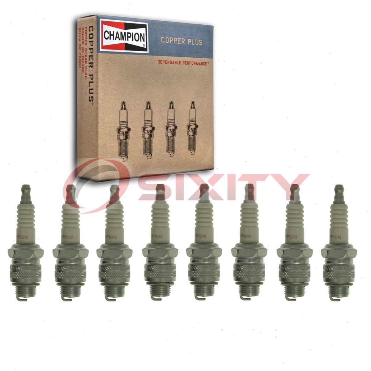 8 pc Champion Copper Plus Spark Plugs for 1935 Pontiac Series 605 3.6L L8 cq