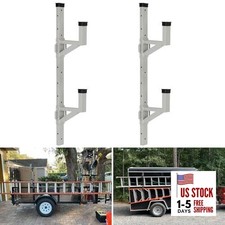 Aluminum Side Mount Trailer Ladder Rack Lightweight Rustproof 2 Ladder