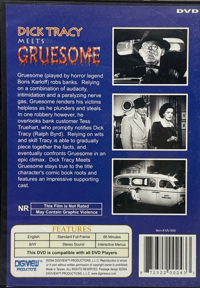 Dick Tracy Meets Gruesome - DVD - Ralph Byrd + Boris Karloff - | eBay
