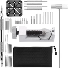 Watch Band Link Remover Tool Kit – 24-in-1 Set with Pins, Hammer & Spring Bar