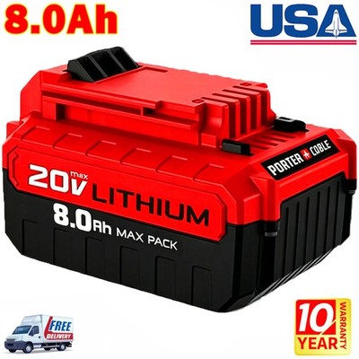 For Porter Cable PCC680L 20V 20Volt 8.0AH MAX Lithium-Ion Battery PCC685L PCC682