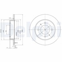 2X Bremsscheibe Delphi BG3070 FüR Lantra Hyundai RD GK Elantra XD 3 2 1 12V 16V
