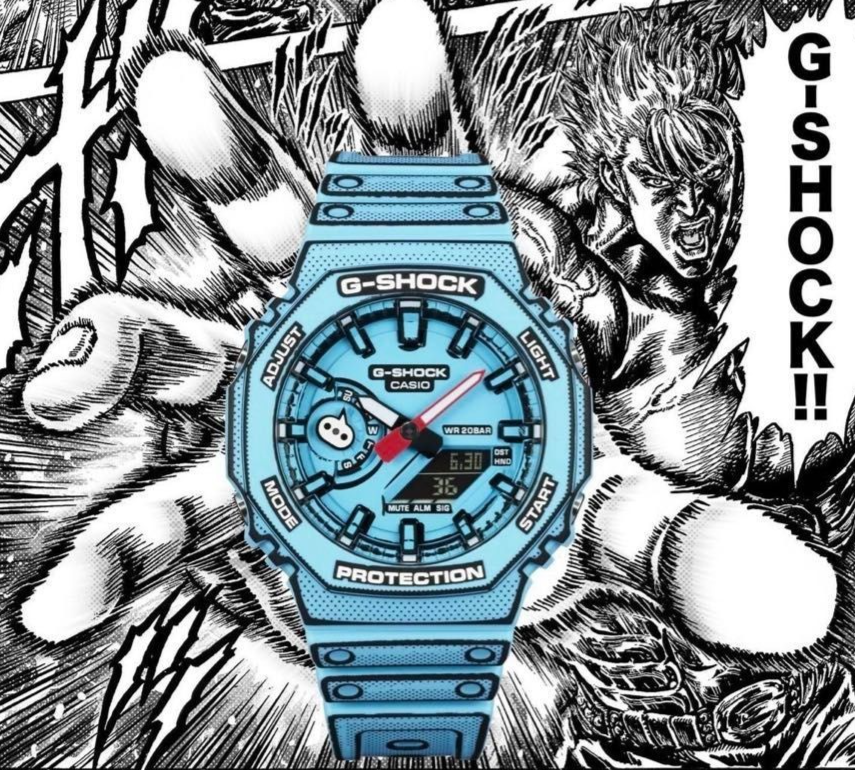Casio G-SHOCK MANGA THEME GA-2100MNG-2AJR Men's Watch Octagon Blue