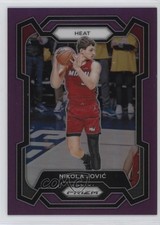 2023-24 Panini Prizm Purple Prizm 70/99 Nikola Jovic #121 17x6