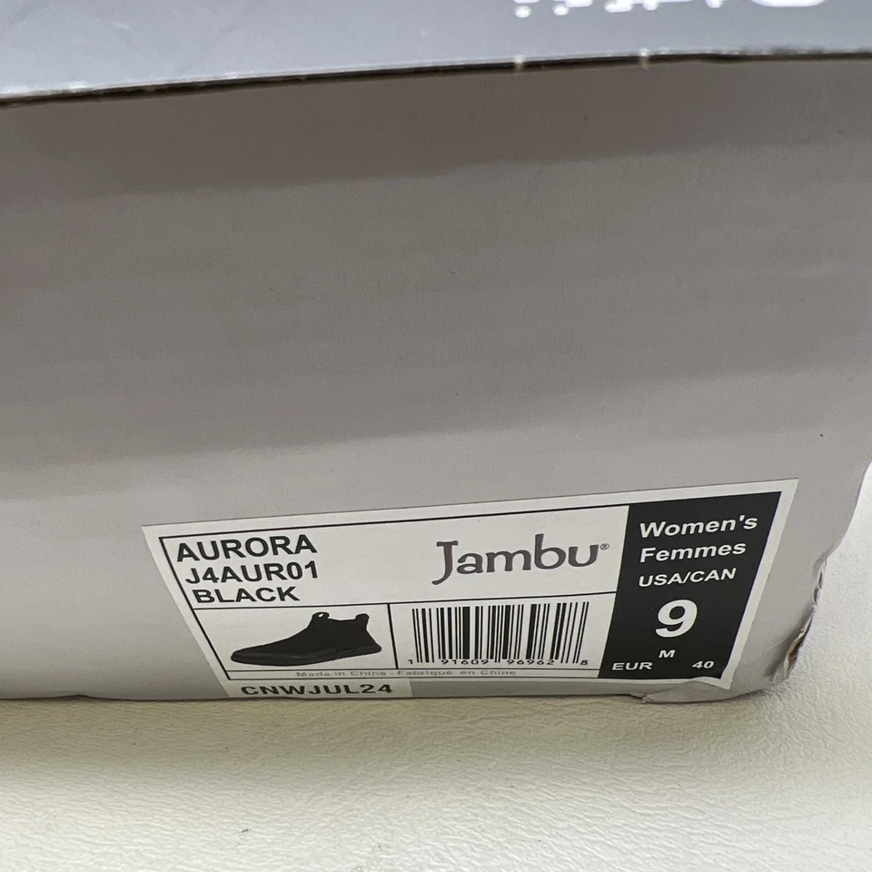 Botín sin cordones Jambu Aurora tracción todo terreno nuevo en caja talla 9 negro Foto 2 de 4