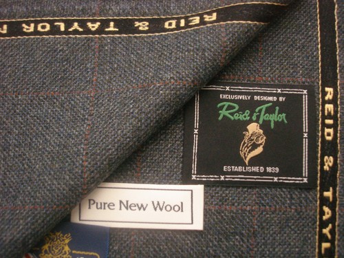 Reid & Taylor WOOL (Woollen) PLAID JACKETING FABRIC MADE IN SCOTLAND = 2.0 m. - Picture 2 of 11