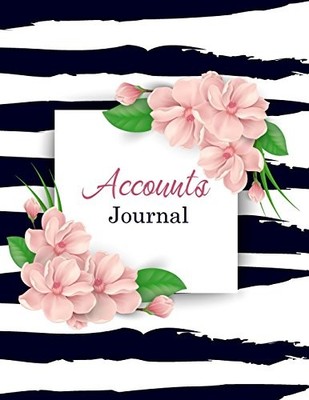ACCOUNTS JOURNAL: PINK FLOWERS GENERAL JOURNAL ENTRIES By Michelia Creations NEW