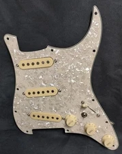 Loaded Aged Pearl SSS for Strat Pickguard W/GM Alnico 5 62z's and Mods