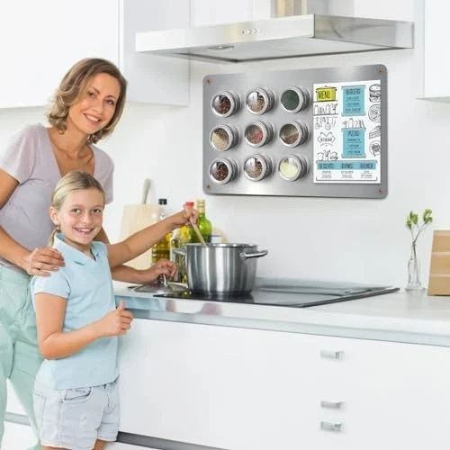 2-Pack Stainless Steel Magnetic Bulletin Boards - 17.1" x 11.8" for Notes, Photo - Image 3 of 4