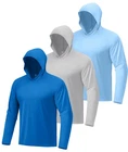 3 Pack Mens Fishing Shirts Long Sleeve UV Sun Protection UPF 50+ Hoodie