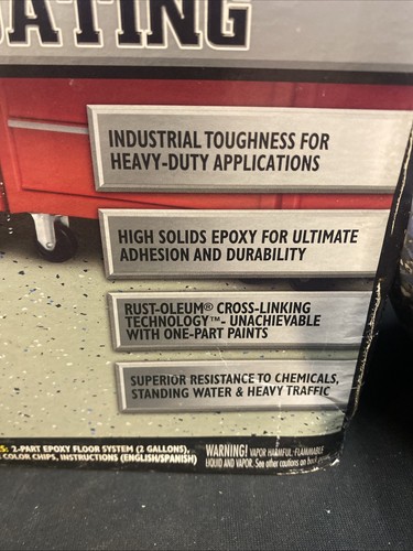 RUST-OLEUM Epoxy Shield Floor Coating Kit,Silver Gray,2 gal Unused Since 2007 - Picture 7 of 15