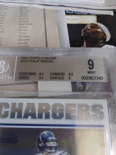 2004 Topps Chrome Philip Rivers Rookie Card BGS 9 Mint - Picture 2 of 2