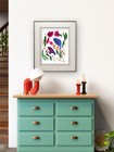 Sea Garden Original Acrylic Painting Abstract Ocean Floral Wall Art Signed Gift — photo 4