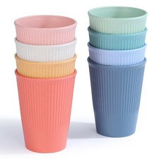 Wheat Straw Cups, Unbreakable Drinking Cup Dishwasher Safe Water Glasses with...