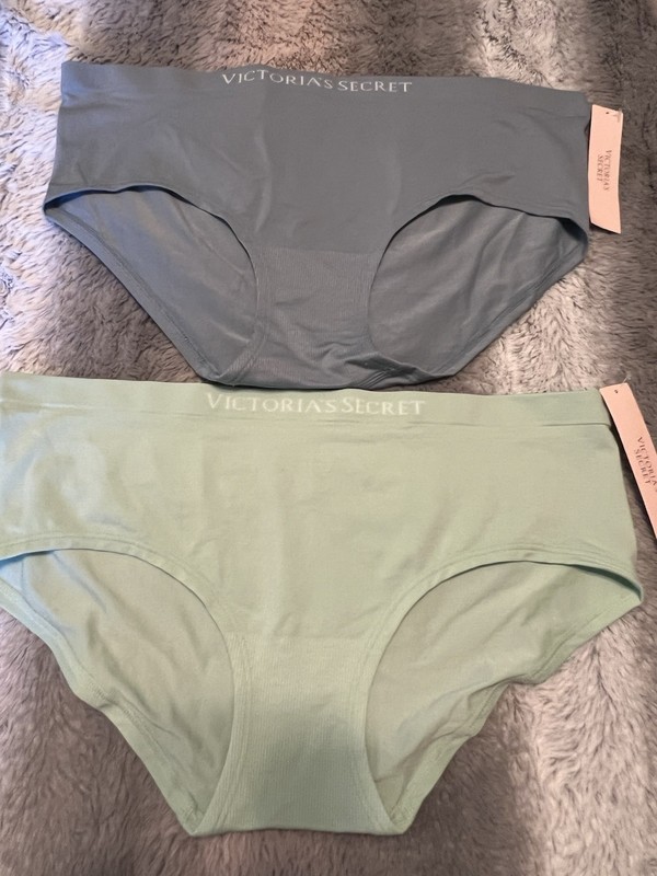 Victoria's Secret Body By Victoria Panty L Green & Gray Hipkini NWT
