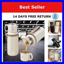 600ml Stainless Steel Thermal Coffee Mug Leak-Proof Vacuum Travel Bottle