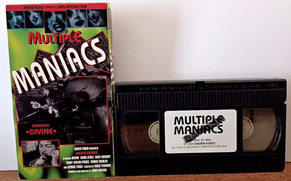 Multiple Maniacs 1970 VHS - John Waters - Divine - RARE - OOP - Image 3 of 4