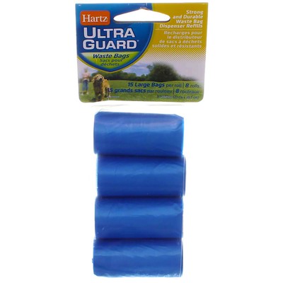 4 Pack Hartz UltraGuard Dog Waste Bags, 120 Ct