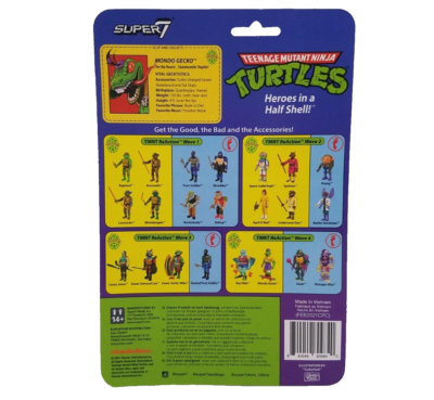 Super 7 Reaction Figure MONDO GECKO Wave 4 Teenage Mutant Ninja