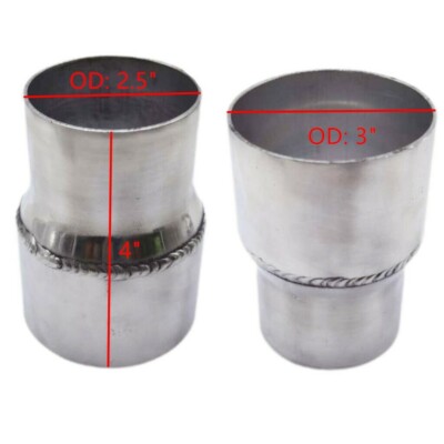 PATIKIL PVC Reducer Pipe Fitting 3.5x2.5 Inch Socket, Straight Coupling Adapter Connector, Grey
