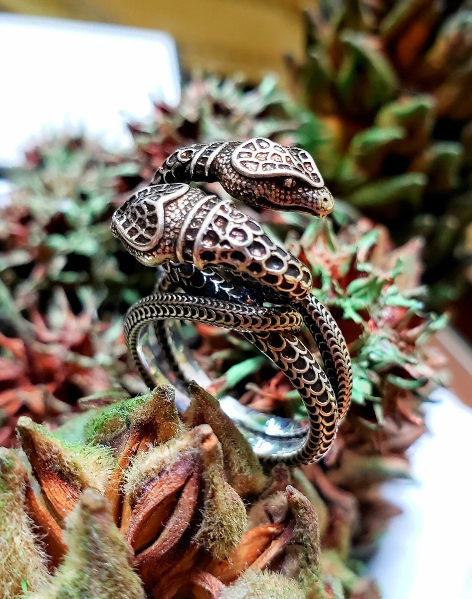 New Gucci Garden Snake Ring Size 6 Sterling Silver eBay
