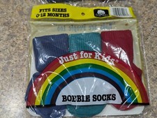 Vintage Baby 0-12 months BOBBIE SOCKS 80s stripe - Original Package New