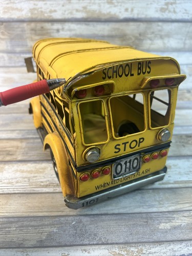 Autobús Escolar Creativo 1101 Modelo Almacenamiento Infantil Retro Diseño Único Cartoon Bus - Imagen 6 de 10