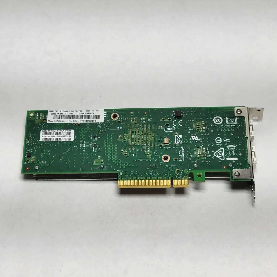 Tarjeta de red Lenovo Intel X710-DA2 10Gb SFP 10GbE bajo perfil Foto 3 de 4
