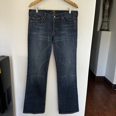 Women s 7 For All Mankind Boycut Bottom Fly Flared Jeans Size 30