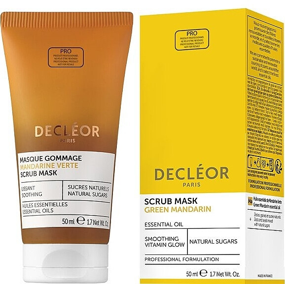 Masque gommage mandarine verte Decleor 50 ml fini le teint terne et la peau rugueuse