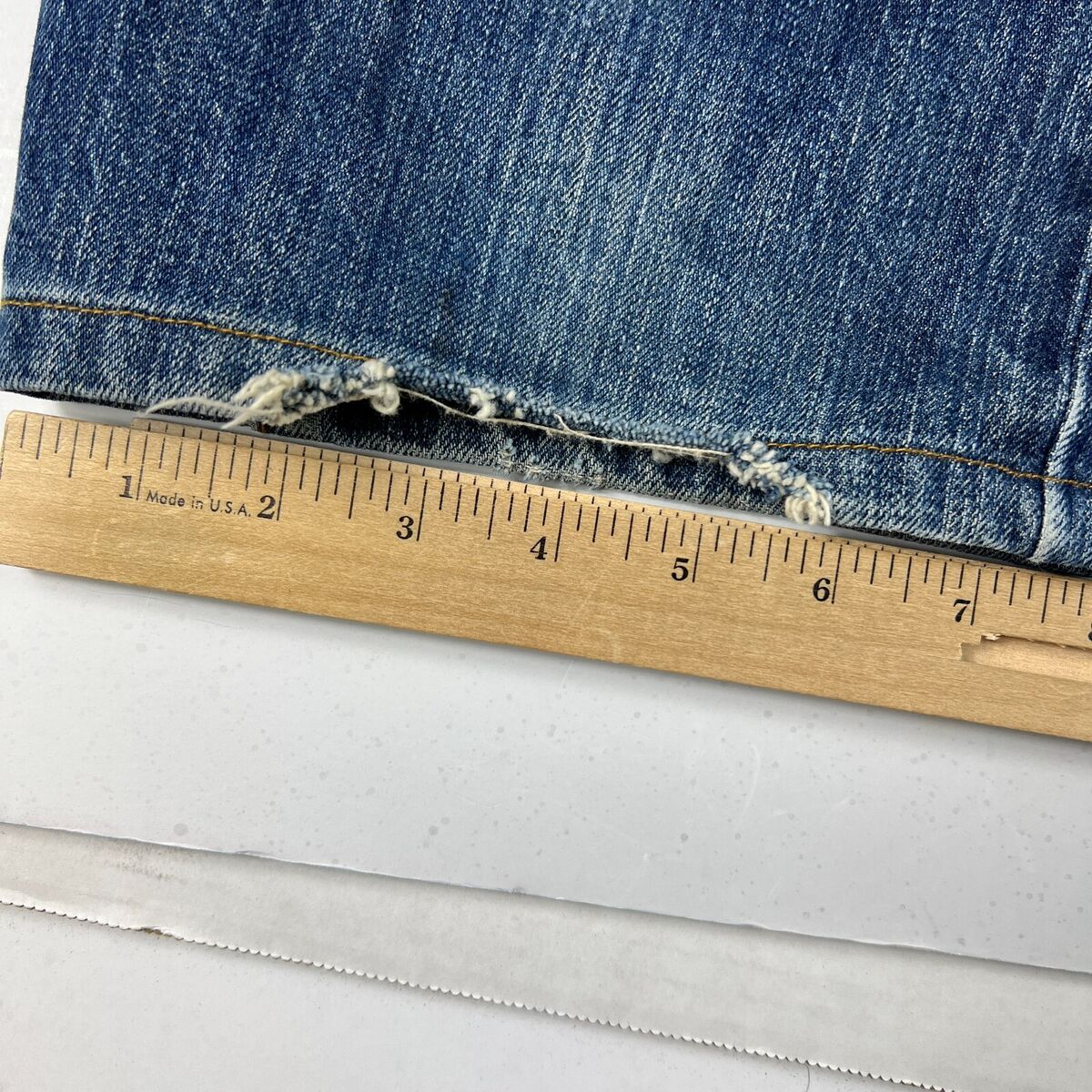 Edwin Selvedge Jeans Men's 34 505 Straight Blue Faded Edwin Selvedge Jeans Men's 34 505 Straight Blue Faded