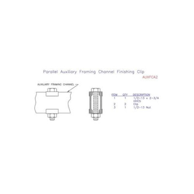 SOURCETEL AUXFCA2, Parallel Auxiliary Channel Finishing Clip, 1 pc