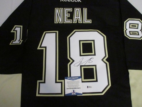 JAMES NEAL SIGNED PITTSBURGH PENGUINS REEBOK JERSEY BECKETT BAS COA H06673 - Picture 2 of 5