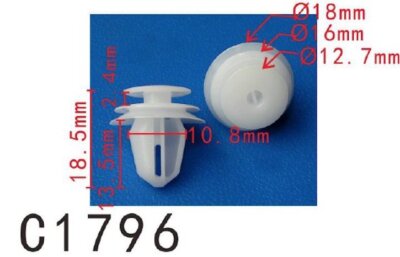 5pcs Rear Door Trim Panel Retainer Fit Hyundai 823152P000