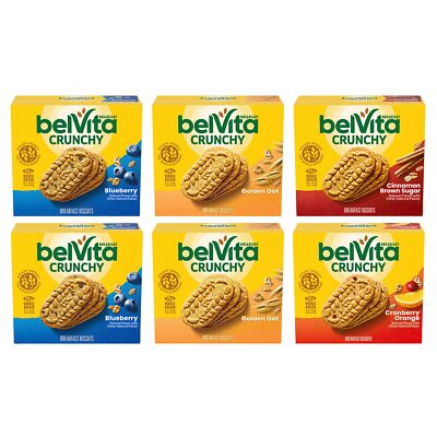 Belvita Breakfast Biscuit Variety Pack 30 Packs 6 Flavors 8.8 Ounce
