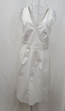 Adrianna Papell Sundress Size 4 NEW NWT White Criss-Cross Back V-Neck Zipper