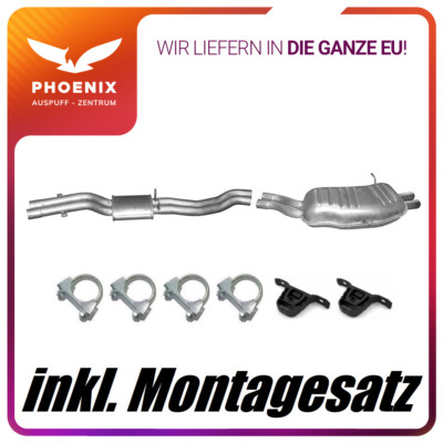BMW 3 320Ci 325Ci 330Ci (2000-2007) Cabrio Auspuffanlage Mittel+Endschalldämpfer