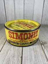VTG Simoniz Original Car Wax Metal Tin Can Advertising Auto Gas Polish Truck Car