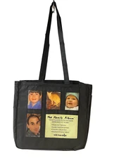 Nordic House Designs Black Tote Bag with Photo Pockets (Holds 5) NEW
